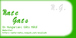 mate gats business card